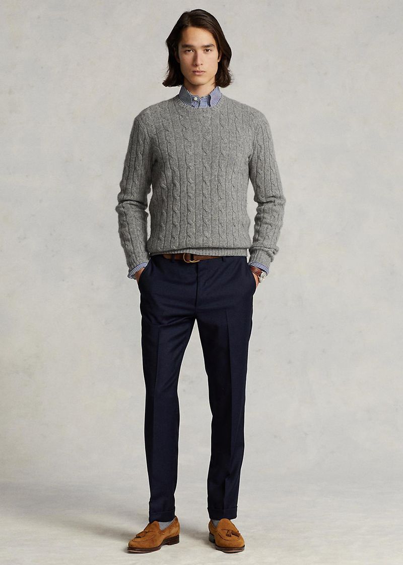 ポロ ラルフ ローレン パンツ メンズ ネイビー スリム フィット ウール Twill QACKP8142